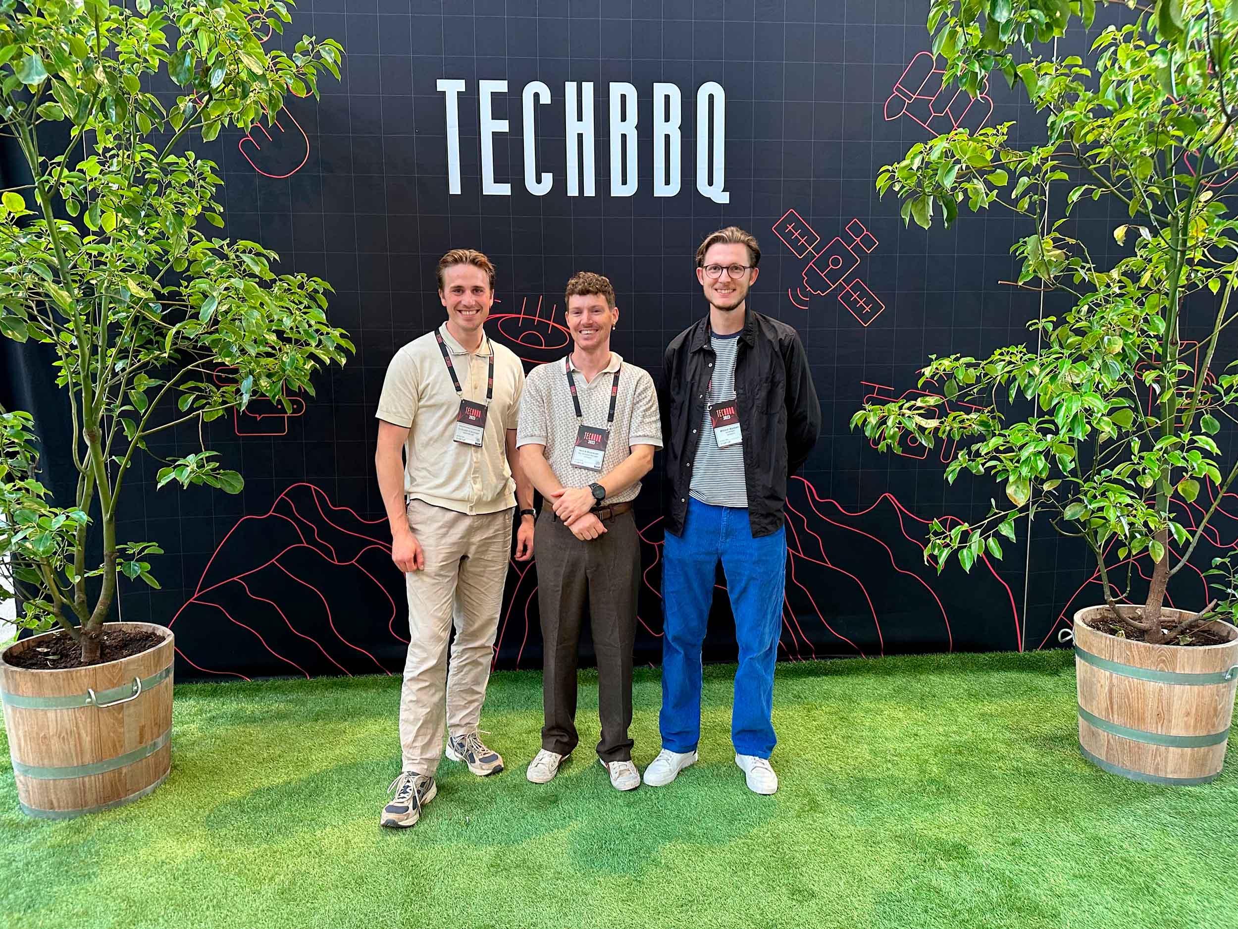 Tobias, Henrik og Mikkel på årets TechBBQ